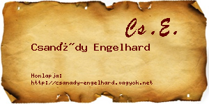 Csanády Engelhard névjegykártya